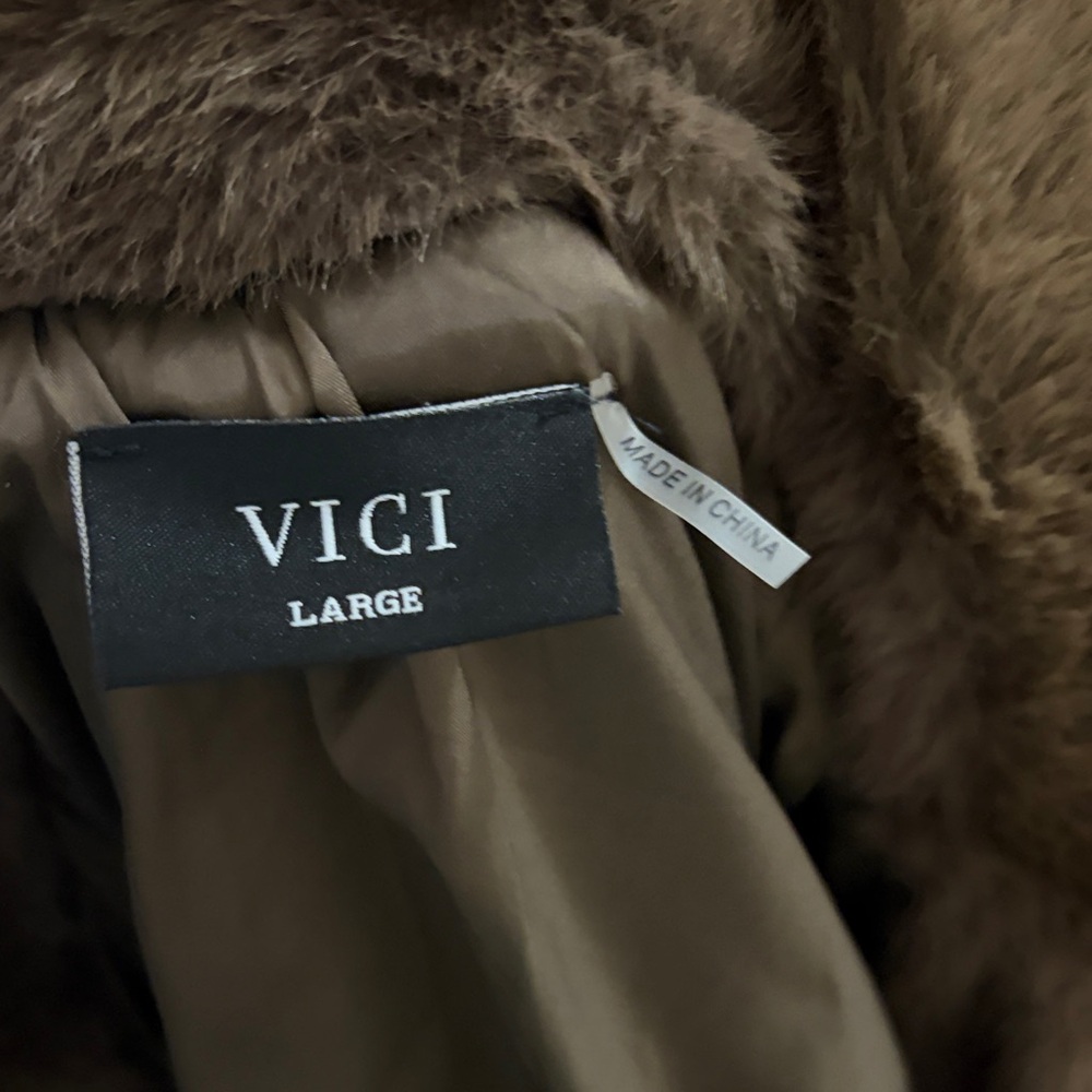Vici Brown Faux Fur Vest - Picture 5 of 5